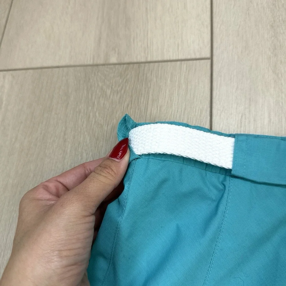 Vintage HEAD Tennis Skirt Women Size 26 Teal Pleated Belt Athletic Skort‎ 90s